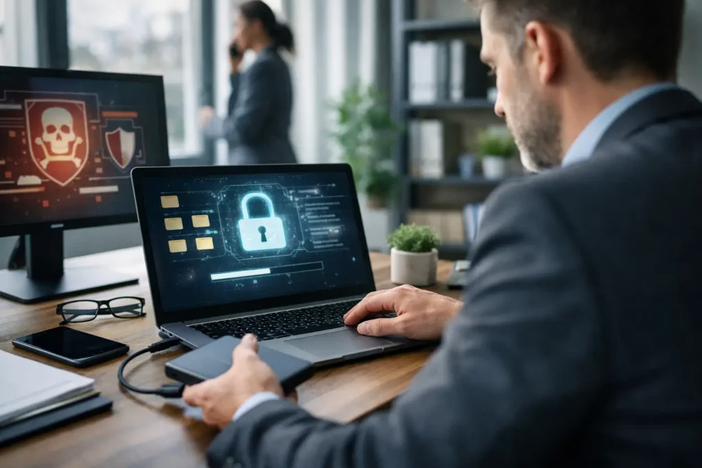Cas récupération après ransomware PME